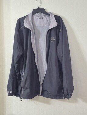 Slazenger Black and Light Gray Windbreaker Jacket